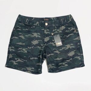 St33le Limited Ed. Green Gray Camo Neo Knit Shorts 5" Inseam